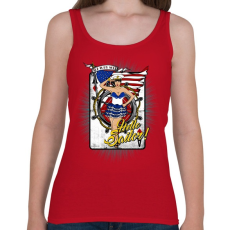 PRINTFASHION Helló tengerész - Női atléta - Cseresznyepiros