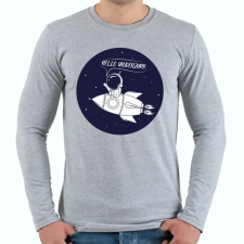 PRINTFASHION Hello univerzum! - Férfi hosszú ujjú póló - Sport szürke férfi póló