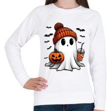 PRINTFASHION helloween - Női pulóver - Fehér női pulóver, kardigán