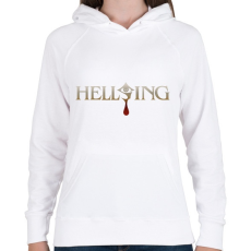 PRINTFASHION Hellsing logo - Női kapucnis pulóver - Fehér