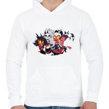PRINTFASHION helluva boss #2 - Férfi kapucnis pulóver - Fehér férfi pulóver, kardigán