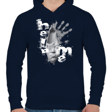 PRINTFASHION helpmeprojectwh-01 - Férfi kapucnis pulóver - Sötétkék férfi pulóver, kardigán