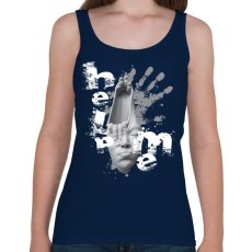 PRINTFASHION helpmeprojectwh-01 - Női atléta - Sötétkék