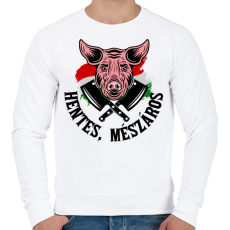 PRINTFASHION Hentes, mészáros - Férfi pulóver - Fehér