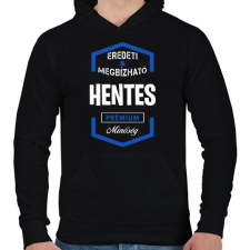 PRINTFASHION Hentes prémium minőség - Férfi kapucnis pulóver - Fekete férfi pulóver, kardigán