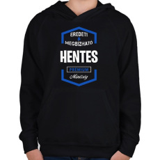 PRINTFASHION Hentes prémium minőség - Gyerek kapucnis pulóver - Fekete