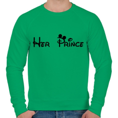 PRINTFASHION Her Prince - Férfi pulóver - Zöld