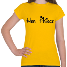 PRINTFASHION Her Prince - Női póló - Sárga