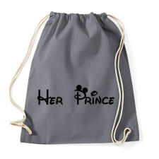 PRINTFASHION Her Prince - Sportzsák, Tornazsák - Grafitszürke tornazsák