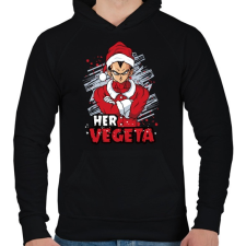 PRINTFASHION Her Vegeta - Férfi kapucnis pulóver - Fekete férfi pulóver, kardigán