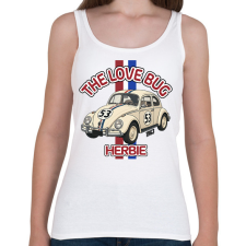 PRINTFASHION Herbie  - Női atléta - Fehér női trikó