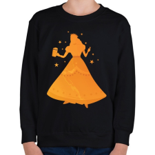 PRINTFASHION Hercegnő - Gyerek pulóver - Fekete gyerek pulóver, kardigán