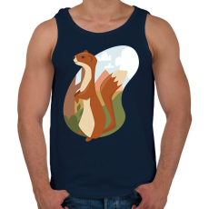PRINTFASHION Hermelin - Férfi atléta - Sötétkék