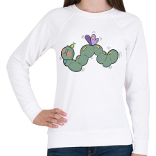 PRINTFASHION Hernyó - Női pulóver - Fehér női pulóver, kardigán