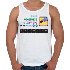 PRINTFASHION Hesoyam - Férfi atléta - Fehér atléta, trikó