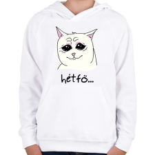 PRINTFASHION Hétfői fejem - Gyerek kapucnis pulóver - Fehér gyerek pulóver, kardigán