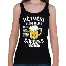 PRINTFASHION Hétvégi előrejelzés - Női atléta - Fekete