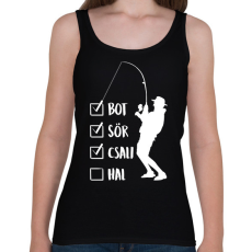 PRINTFASHION Hétvégi horgászat - Női atléta - Fekete