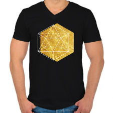 PRINTFASHION Hexagonal 2 - Férfi V-nyakú póló - Fekete férfi póló