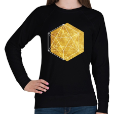 PRINTFASHION Hexagonal 2 - Női pulóver - Fekete női pulóver, kardigán