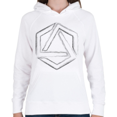 PRINTFASHION Hexagonal 4 - Női kapucnis pulóver - Fehér