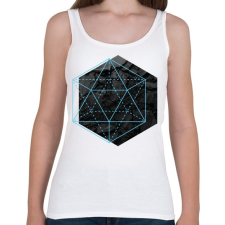 PRINTFASHION Hexagonal - Női atléta - Fehér női trikó