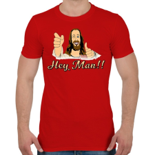 PRINTFASHION Hey man! - Férfi póló - Piros férfi póló