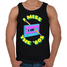 PRINTFASHION Hiányoznak a 80-as évek - Férfi atléta - Fekete