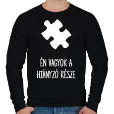 PRINTFASHION Hiányzó rész1 - Férfi pulóver - Fekete