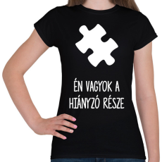 PRINTFASHION Hiányzó rész1 - Női póló - Fekete