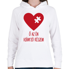 PRINTFASHION Hiányzó rész2 - Női kapucnis pulóver - Fehér