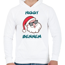 PRINTFASHION Higgy bennem! - Férfi kapucnis pulóver - Fehér férfi pulóver, kardigán