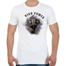 PRINTFASHION High Power - Férfi póló - Fehér férfi póló