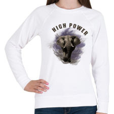 PRINTFASHION High Power - Női pulóver - Fehér női pulóver, kardigán