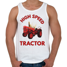PRINTFASHION high speed tractor - Férfi atléta - Fehér