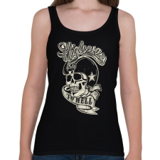 PRINTFASHION Highway to Hell - Női atléta - Fekete női trikó