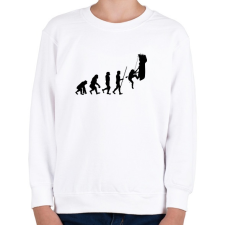 PRINTFASHION Hiking Evolution - Gyerek pulóver - Fehér gyerek pulóver, kardigán