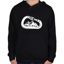 PRINTFASHION Hiking - Gyerek kapucnis pulóver - Fekete gyerek pulóver, kardigán