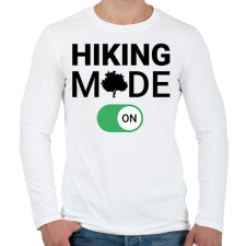 PRINTFASHION Hiking mode on! - Férfi hosszú ujjú póló - Fehér férfi póló