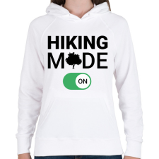 PRINTFASHION Hiking mode on! - Női kapucnis pulóver - Fehér női pulóver, kardigán