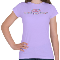 PRINTFASHION Hímzés minta pávákkal - Női póló - Viola