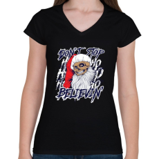 PRINTFASHION Hinni benne - Női V-nyakú póló - Fekete