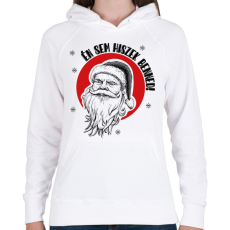PRINTFASHION Hinni - Mikulás - Női kapucnis pulóver - Fehér