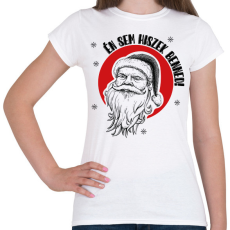 PRINTFASHION Hinni - Mikulás - Női póló - Fehér