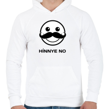 PRINTFASHION HÍNNYE NO - Férfi kapucnis pulóver - Fehér férfi pulóver, kardigán