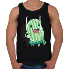 PRINTFASHION Hintázó dinnye - Férfi atléta - Fekete