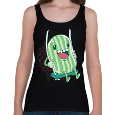 PRINTFASHION Hintázó dinnye - Női atléta - Fekete női trikó