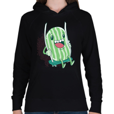 PRINTFASHION Hintázó dinnye - Női kapucnis pulóver - Fekete női pulóver, kardigán