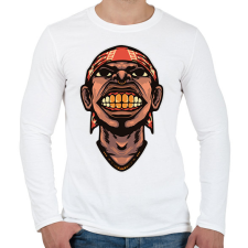 PRINTFASHION Hip Hop face - Férfi hosszú ujjú póló - Fehér férfi póló