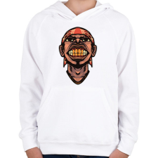 PRINTFASHION Hip Hop face - Gyerek kapucnis pulóver - Fehér gyerek pulóver, kardigán